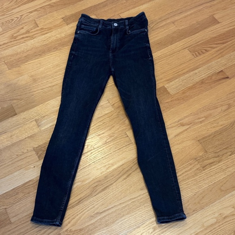 Zara Women's Dark Blue Skinny Jeans